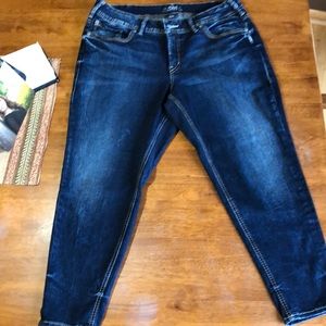 Silver Suki Skinny Crop Sz 16